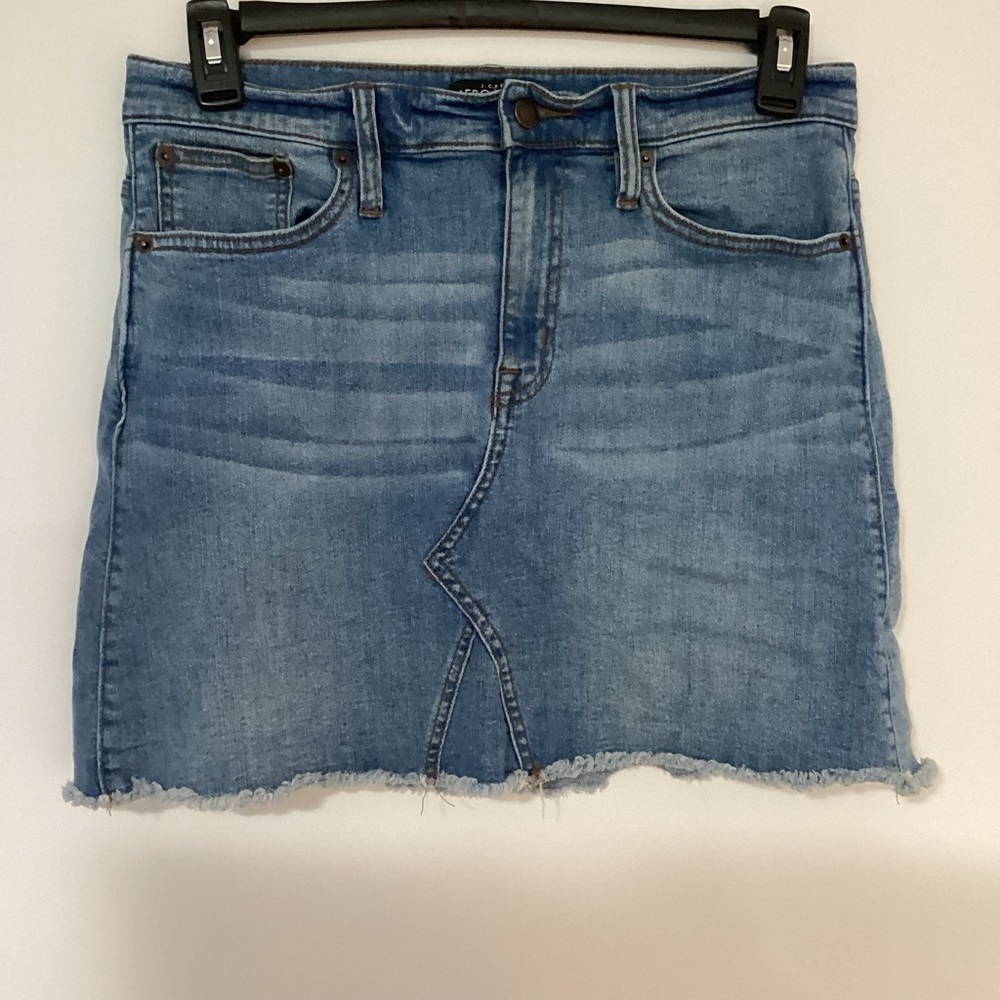 J. Crew Mercantile Raw Hem Jean Skirt